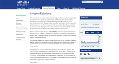 Desktop Screenshot of investor.alimerasciences.com